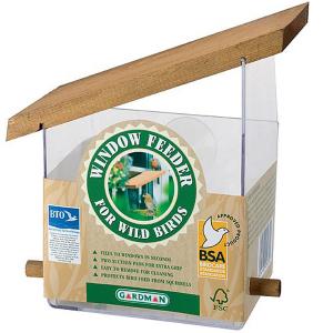 Window Feeder With Wooden Lid