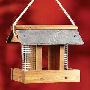 Ribble Wooden Combination Feeder - Slate Roof