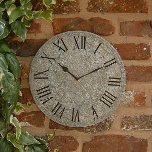 Garden Clock Stone Effect 30cm