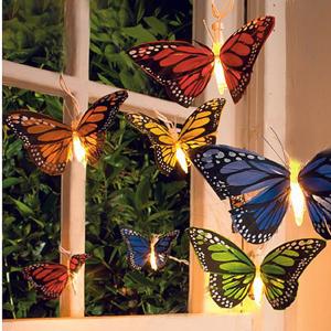 20 Multi-coloured LED Butterfly Lights