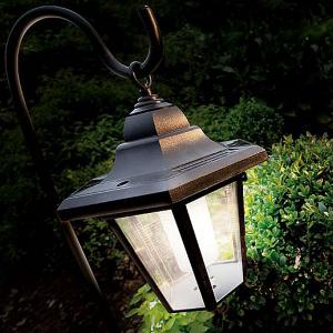 Solar Carriage Light with Shepherd's Crook - set of 2