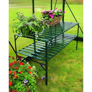 2 Tier Staging Aluminium Green (Heavy Duty)