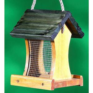 Nutty Place Wooden Peanut Feeder - Green Roof