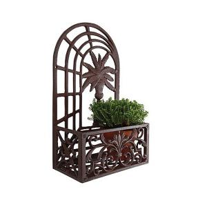 Cast Iron Trompe L'Oeil Door Planter