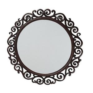 Round Outdoor Garden Mirror - Cast Iron