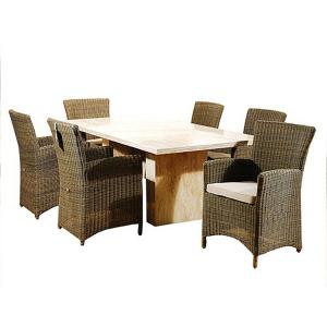 "Barcelona" Outdoor Weave Suite - Rectangular 6 Seater