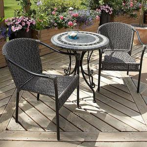 "Granada" Granite Garden Furniture Suite - Round 2 Seater