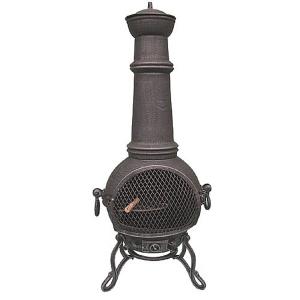 Large Cast Iron Chimenea - Stone