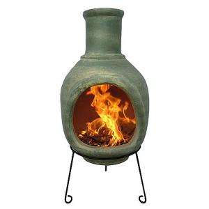Leon Clay Chimenea - Green 95cm