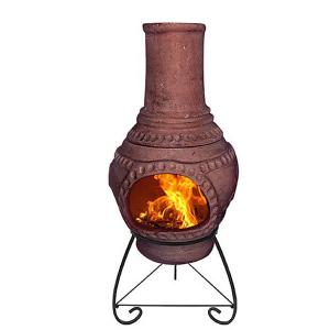 Yucatan Clay Chimenea - Brown 105cm