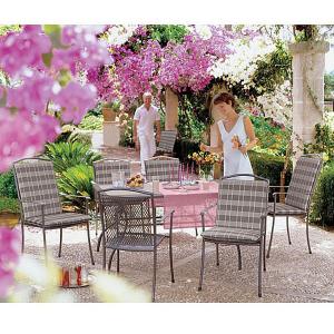 "Domino" Steel Garden Furniture - Rectangular 4 Seater