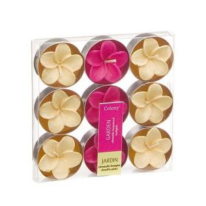 Flower Design Citronella Tealights - Pack of 9