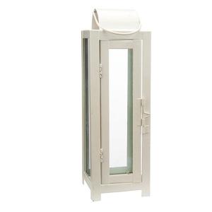 Metal Garden Lantern - Tall White