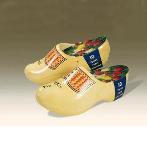 Traditional Wooden Clogs with Tulips