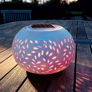 Porcelain Filigree Table Light - Colour Changing