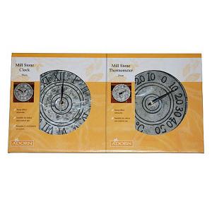 Mill Stone 20cm Clock & Thermometer Twin Pack