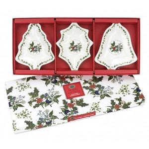 Holly & Ivy Set of 3 Dishes