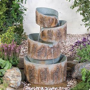 Rock Stream Spills Water Feature with LEDs