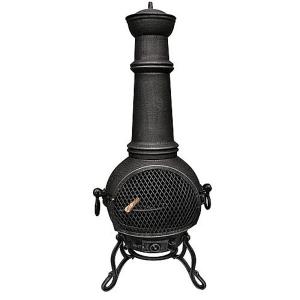 Toledo Large Cast Iron Chimenea - Black