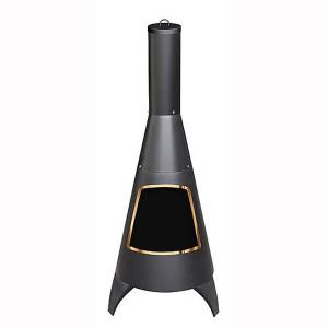 Large Cone Chimenea - Copper Trim