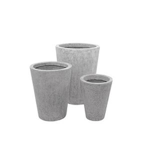 Grandelight Round Tapered Planter - Grey 3 Sizes