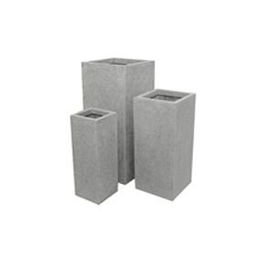 Grandelight Tall Squared Planter - Grey 3 Sizes