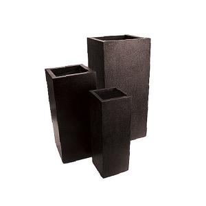 Grandelight Tall Square Planter - Black 3 Sizes