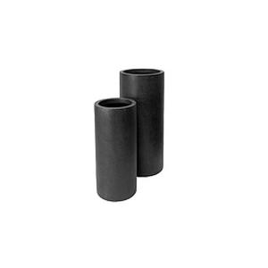 Grandelight Tall Cylindrical Planter - Black 2 Sizes