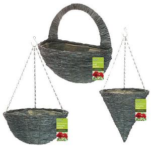 Grey Washed Grass Basket - 3 Designs