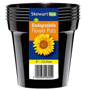 Multi Pack of Black Flower Pots - 4 Sizes Available