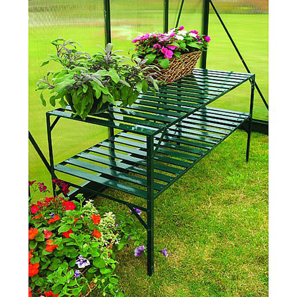 2 Tier Staging Aluminium Green (Heavy Duty)