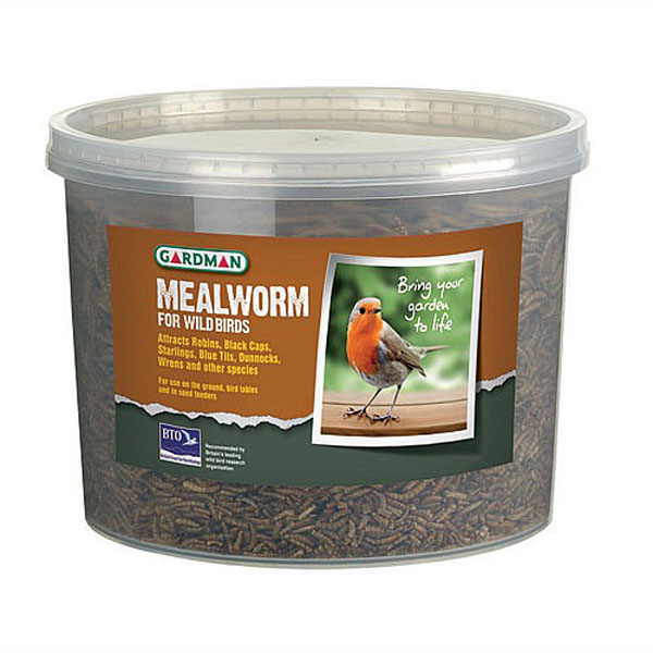 Mealworm Natural Food Tub for Wild Birds - 400g & 800g