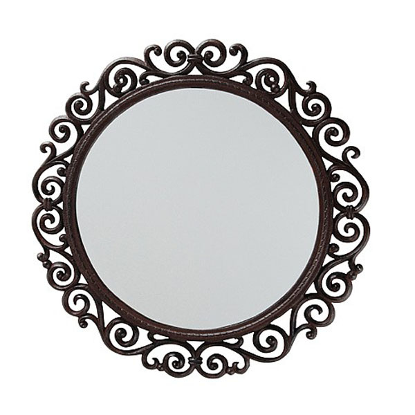 Round Outdoor Garden Mirror - Cast Iron