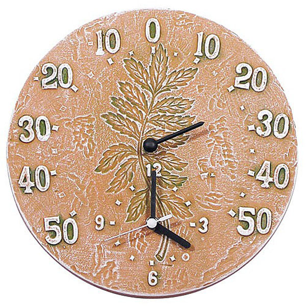 Adorn 30cm Fossil Clock / Thermometer