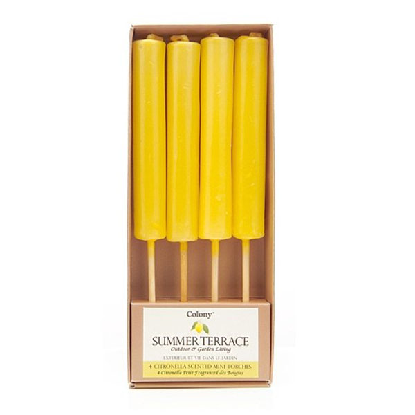 Mini Citronella Garden Torches - 4 Pack