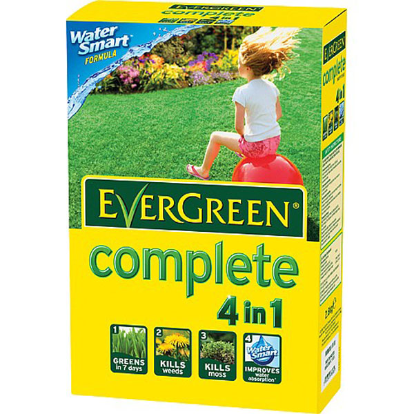 Evergreen Complete 4 in 1 Lawn Food, Weed & Mosskiller - 80m2