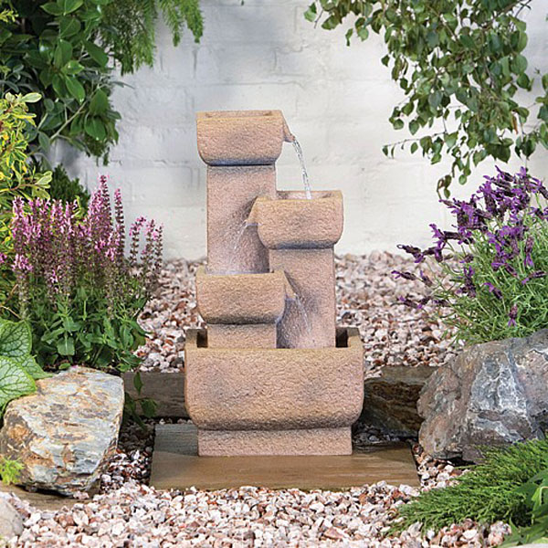 Enchanting Columns inc LED's Water Feature