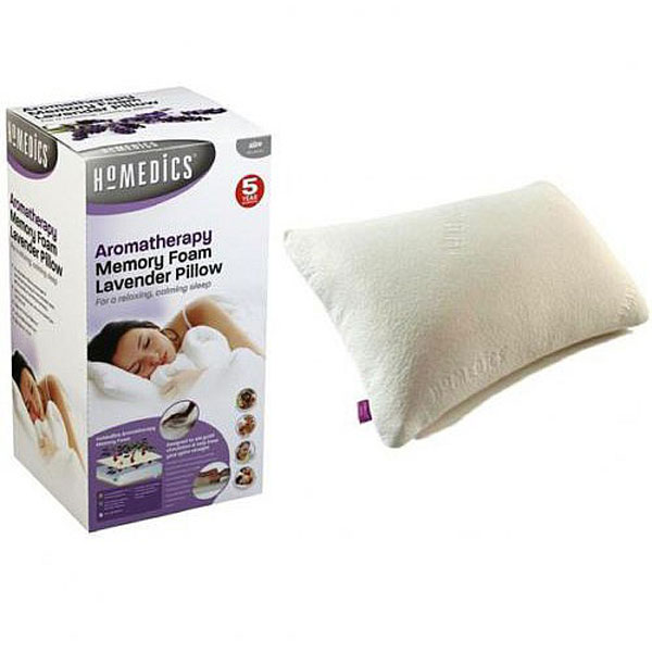 Homedics Aromatherapy Memory Foam Lavender Pillow bs Direct