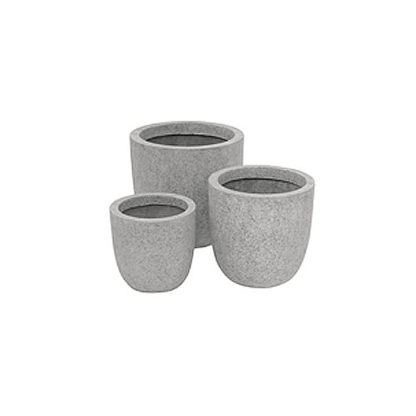 Grandelight Egg Shaped Planter - Grey 3 Sizes
