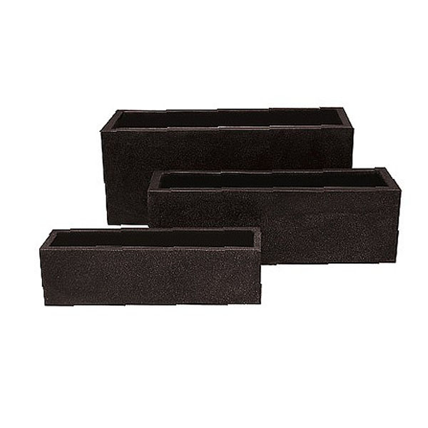 Grandelight Flora Trough - Black 3 Sizes