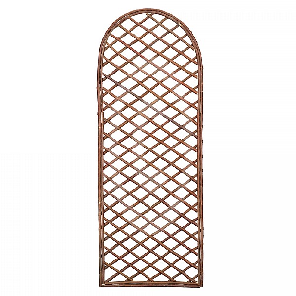 Curved Top Framed Willow Trellis Panel - 2 Sizes Available
