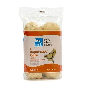 RSPB High Energy Suet Fat Balls with Sunflower Hearts (Pack of 6)