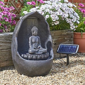 Smart Garden Buddha Hybrid Power Water Feature