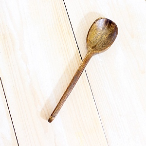 Long Wooden Spoon Dark Brown - 30cm