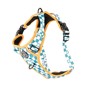 Pawsome Paws Boutique Teal CheckeredToughTrails Harness - Large