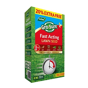 Gro-Sure Fast Acting lawn Seed 30m2 + 20% Extra Free