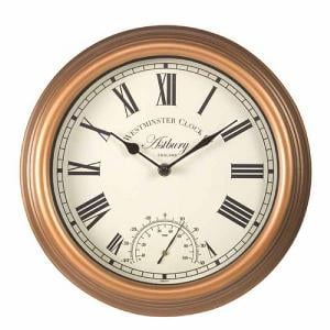 Outside In Astbury Wall Clock & Thermometer 12''