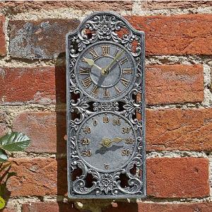 Outside In Westminster Wall Clock & Thermometer