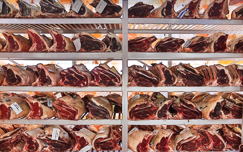Award-winning steak at Buxton Butchers at Webbs, Wychbold