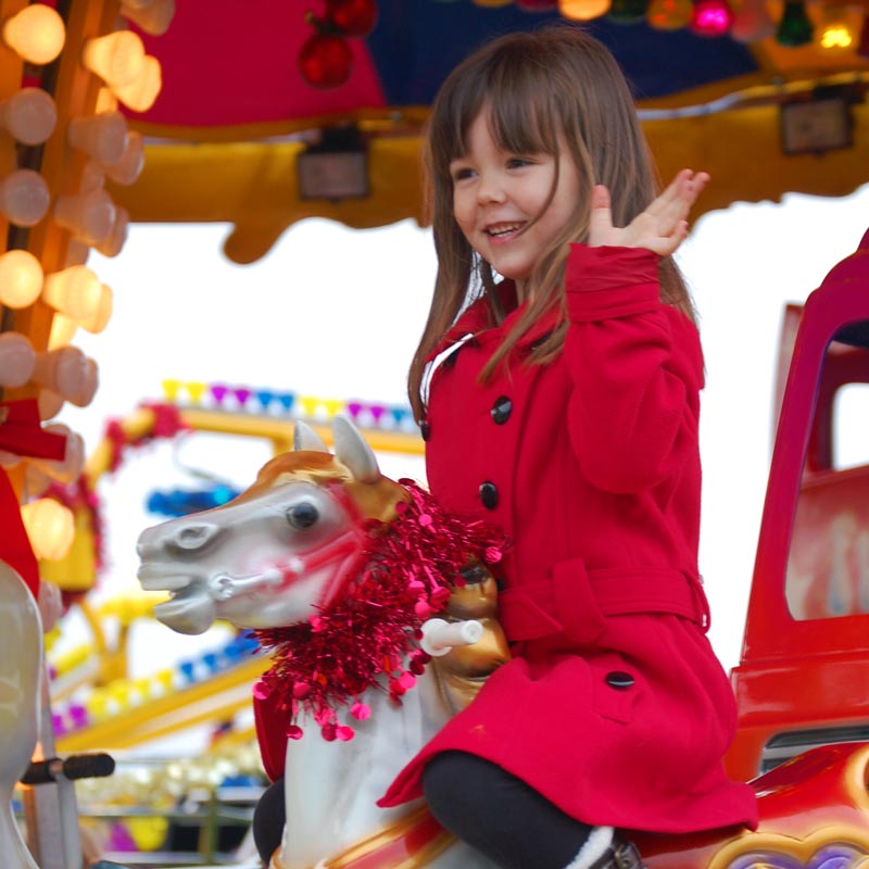 Children's fair ride event at Webbs